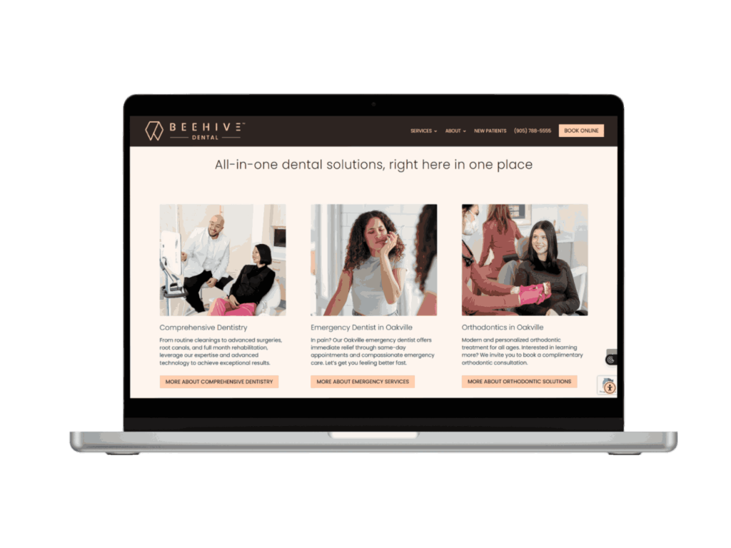 نمونه طراحی سایت دندانپزشکی