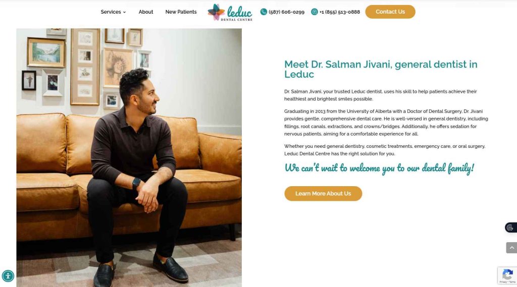 نمونه طراحی سایت دندانپزشکی