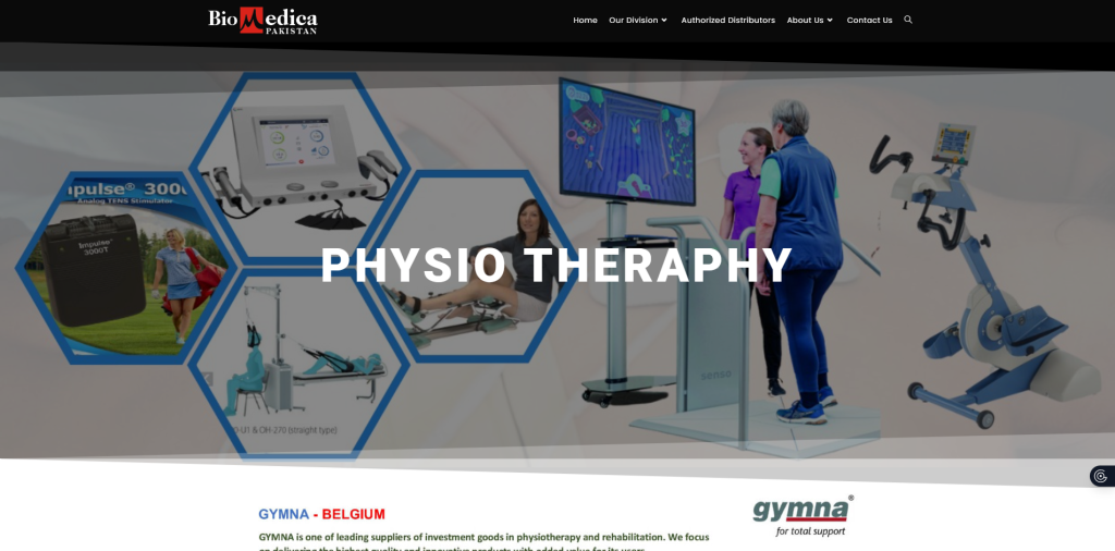 بررسی نمونه طراحی سایت تجهیزات پزشکی پاکستانی بیومدیکا
