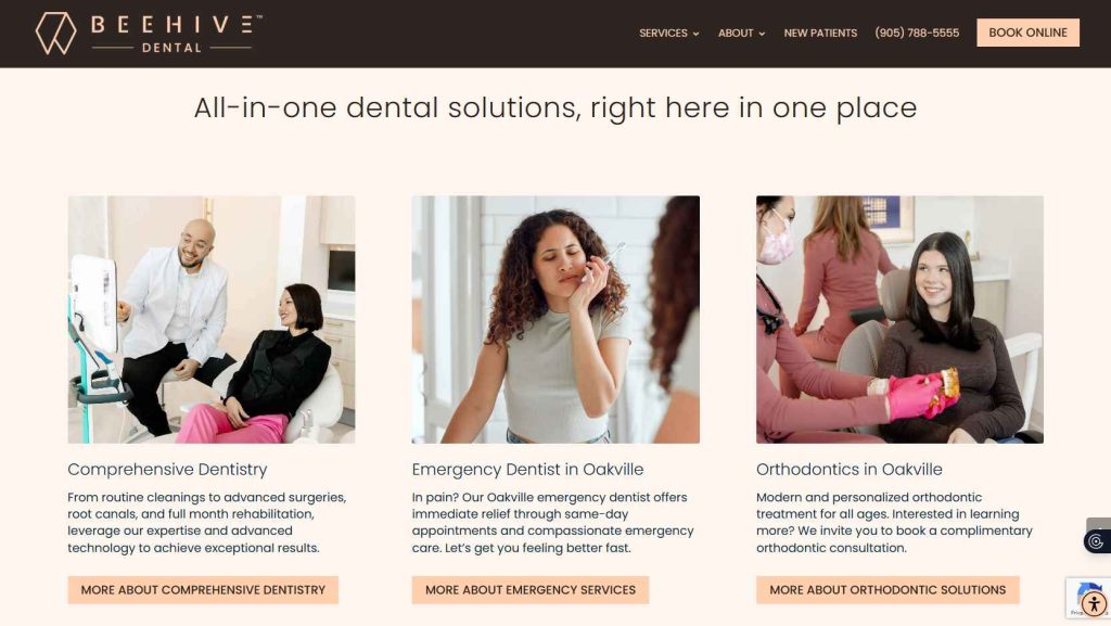 نمونه طراحی سایت دندانپزشکی