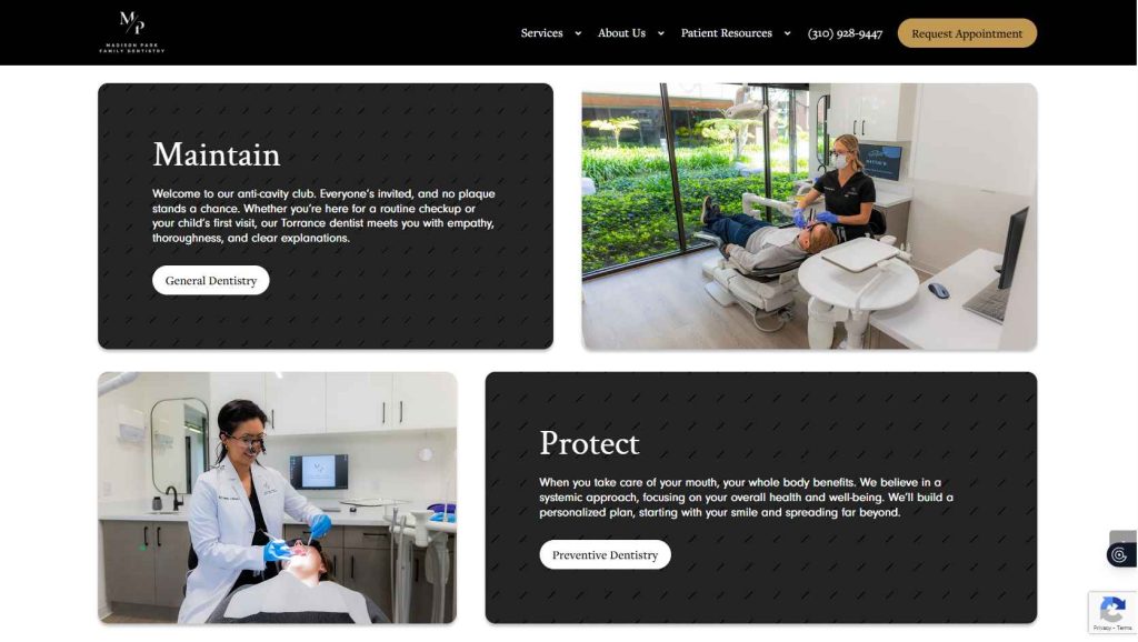 نمونه طراحی سایت دندانپزشکی