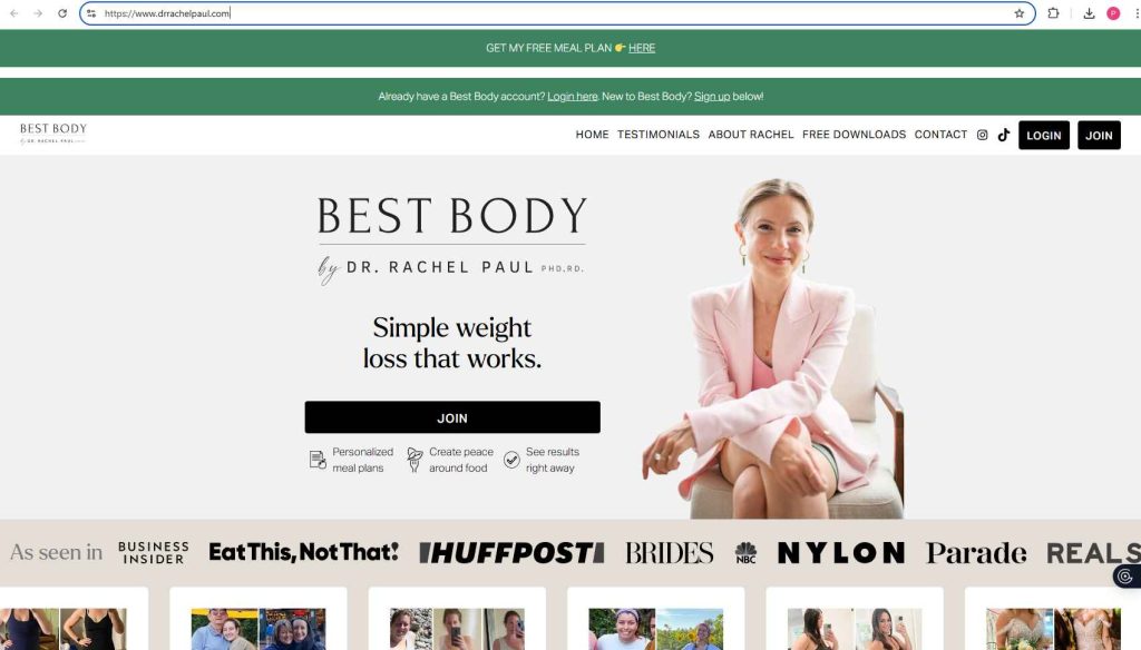 نمونه طراحی سایت مطب دکتر راشل برای نقد و بررسی نکات طراحی سایت 1