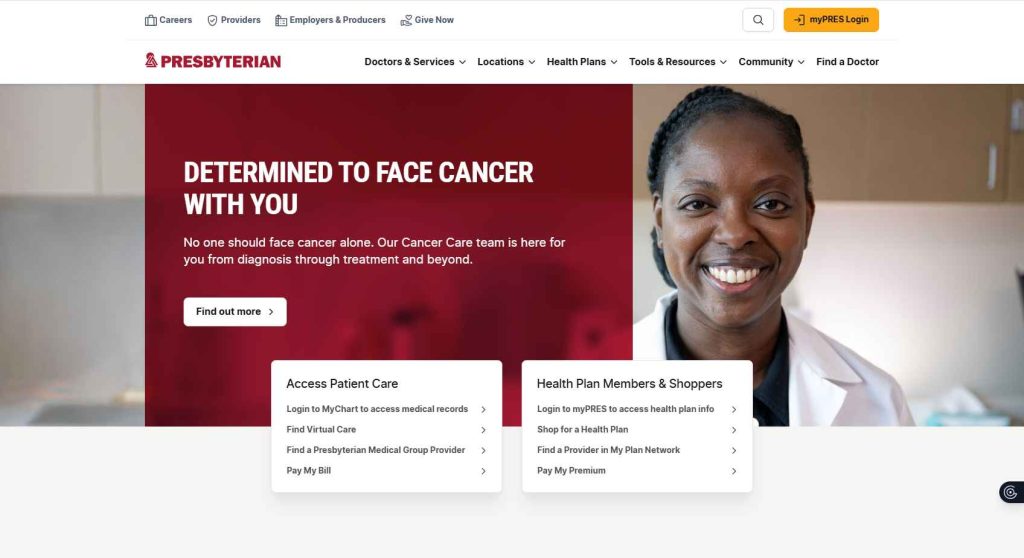 نمونه طراحی سایت کلینیک پزشکی معروف در آمریکا با نقد و بررسی نکات طراحی 1