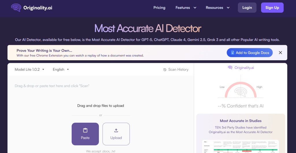 چگونه محتوای نوشته شده با هوش مصنوعی را تشخیص دهیمOriginality.AI