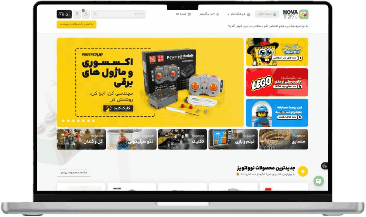 مراحل سفارش، طراحی و تحویل سایت اسباب بازی