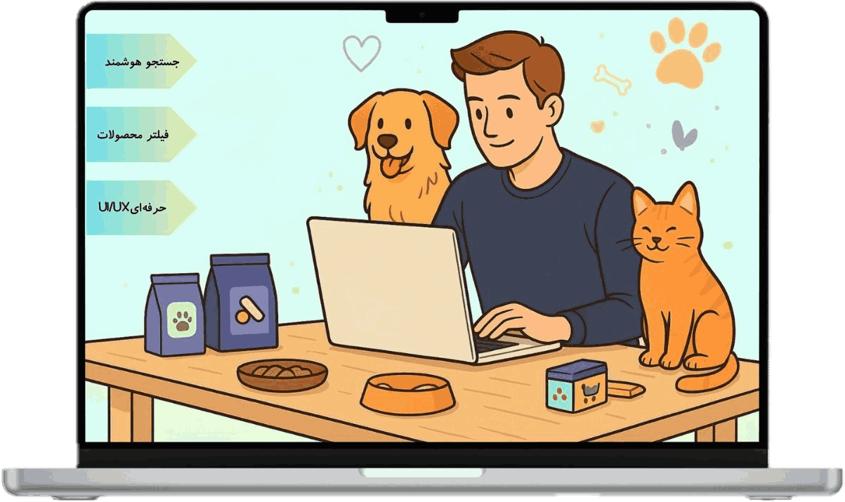 امکانات و ویژگی‌های پایه در پت شاپ آنلاین