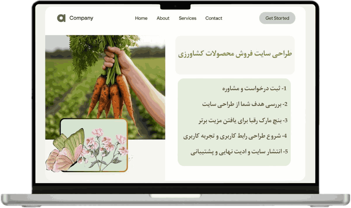 مراحل طراحی سایت کشاورزی در شرکت از اول