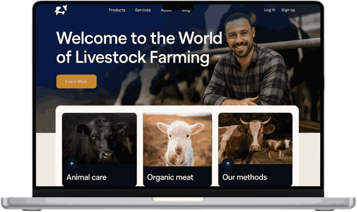 طراحی سایت دامداری