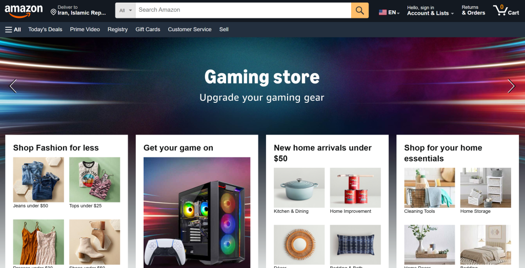 بهترین سایتهای فروشگاهی در جهان: آمازون