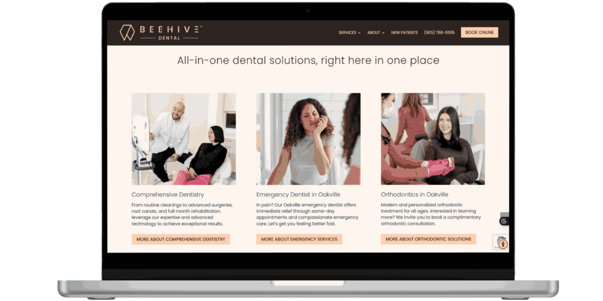 نمونه طراحی سایت دندانپزشکی